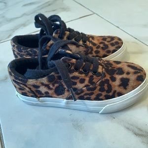 Polo Ralph Lauren little girls’ leopard print sneakers size 11